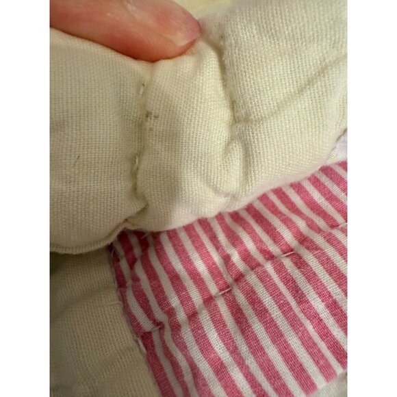 Pottery Barn Kids Patchwork Quilt F/Q Colorblock Polka Dot Reverse Cotton linen - Picture 9 of 16